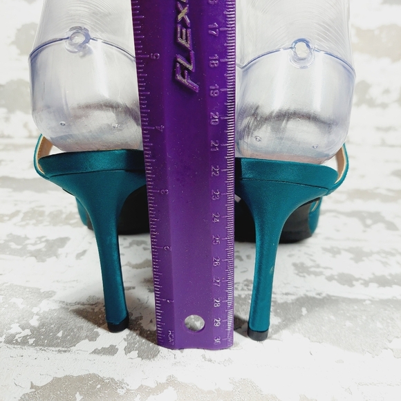 New NORDSTROM RACK Adison Stiletto Sandal In Teal Deep W1049 - Picture 10 of 13